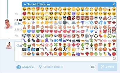 chrome extension with emoticons for twitter